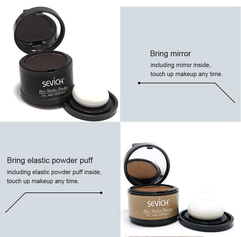 Hairline Powder, Quick Cover Grey Hair Root Concealer, Eyebrows & Beard Line for Thinning Grey Hairline, Windproof & Sweatproof Makeup Bronzer