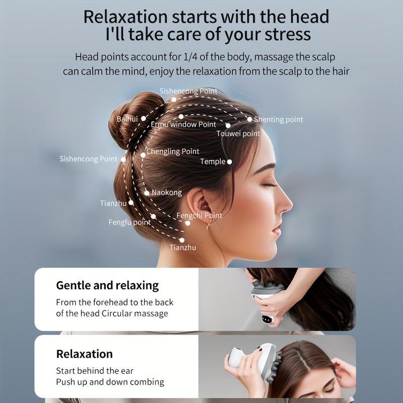 Scalp Massager Second Generation Intelligent Head Massager Vibration Kneading Massager Gift