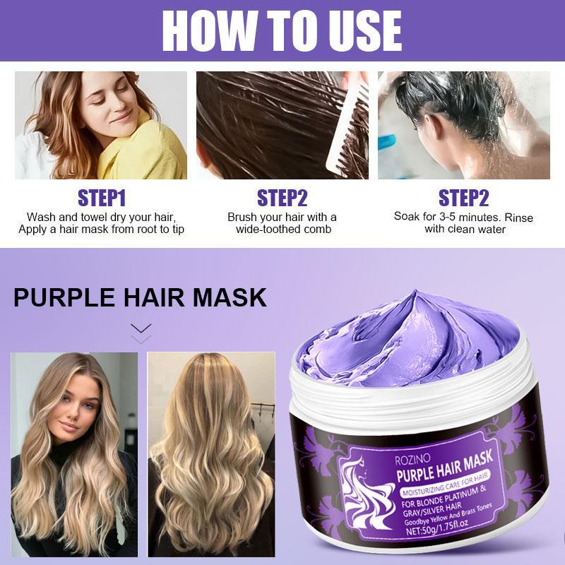 Deep Moisten Purple Hair Mask, Multi-functional Nourishing Hair Care Cream, Hair Care & Styling Product for Men & Women, Valentine Gifts for Her