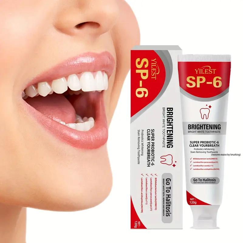 SP-6 Probiotic Super White+ Deep Cleaning Whitening Toothpaste - Fresh Breath, Oral Care Set,Buy one get one free, Christmas gifts