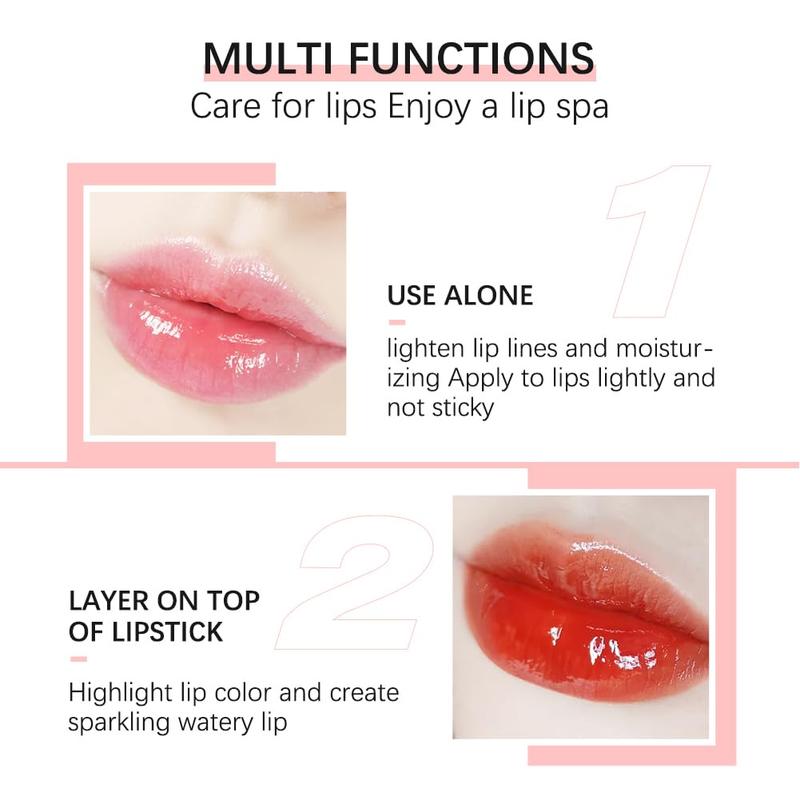 NEW  Hydrating Lip Oil - Moisturizing, Plumping Lip Gloss Balm With Cherry Tint Skincare Comfort Moisturizer Moisture Hydrate