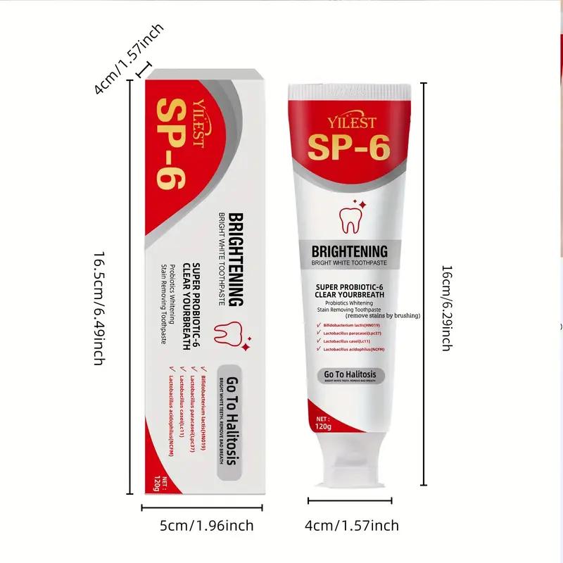 SP-6 Probiotic Super White+ Deep Cleaning Whitening Toothpaste - Fresh Breath, Oral Care Set,Buy one get one free, Christmas gifts