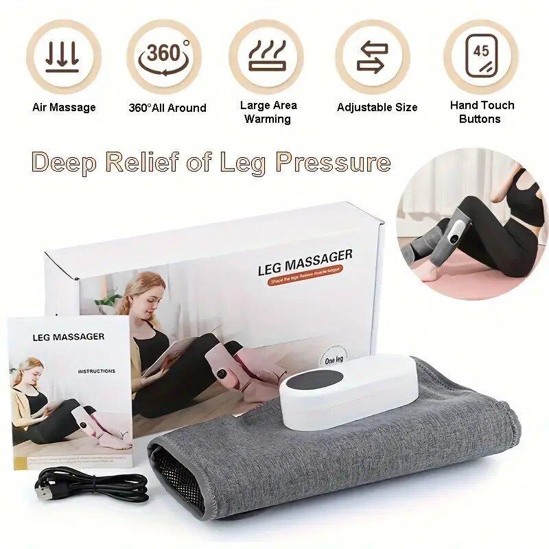 USB Rechargeable Leg Massager, 1 Set Electric Leg Massager with 3 Massage Modes, Temperature Adjustable Leg Warmer, Personal Comfort Massage Device for Home and Office Use