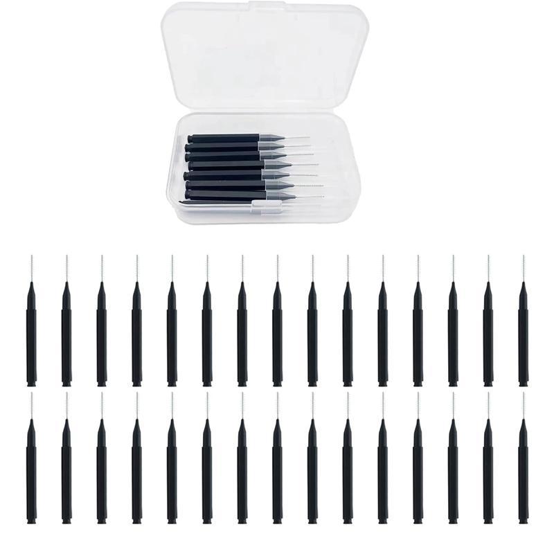 Mini Eyebrow & Eyelash Brush Set, 30pcs box Flexible Eyebrow & Eyelash Brush Set with Storage Box, Professional Makeup Tools for Women