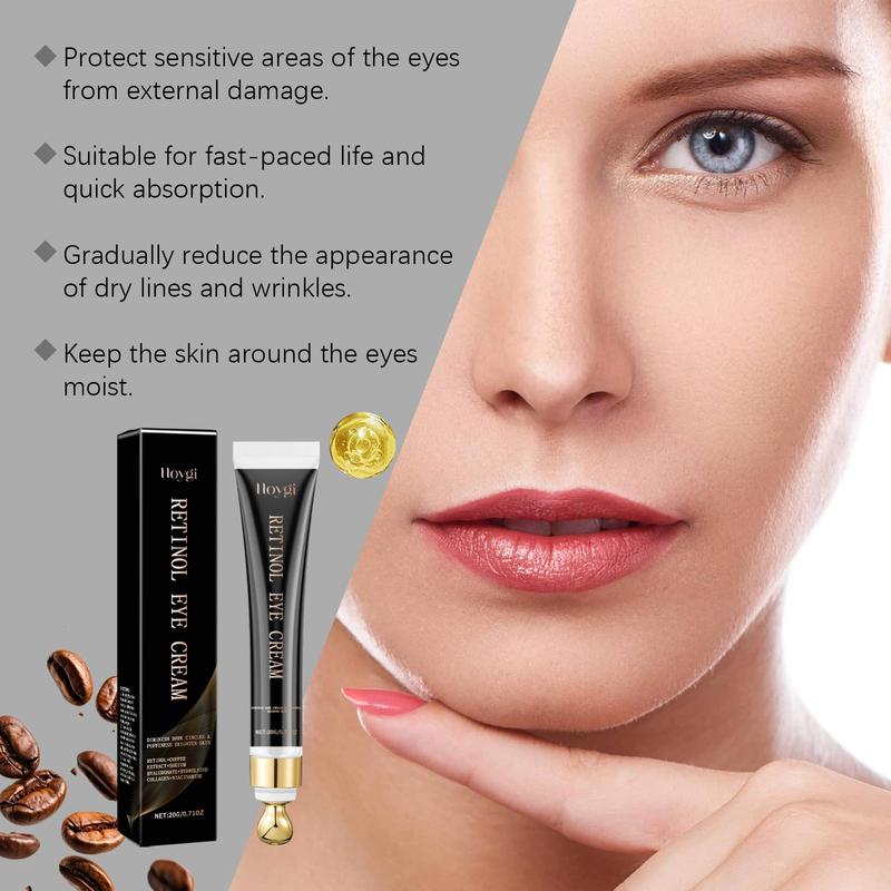 Caffeine Eye Cream, Moisturizing & Firming Eye Care Cream for Reduces The Look Of Fine Lines, Eye Care Product for Women & Men