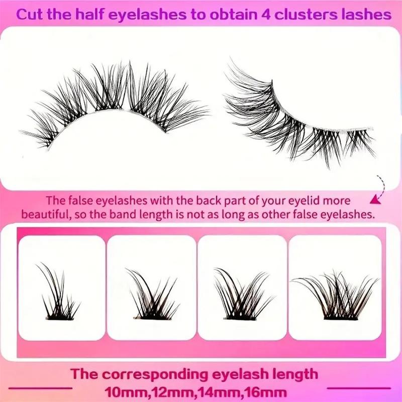 Cat Eye False Eyelashes, 5 Pairs Natural Curling Eye Makeup Strip Lashes, Full Volume Eyelash for Lashes Extensions, Volumized False Eyelashes for Women and Girls Eye Makeup Enhancement