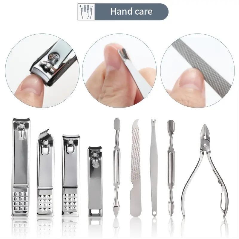 26pcs Stainless Steel Nail Clipper Set, Portable Manicure & Pedicure Tools For Daily Personal Care