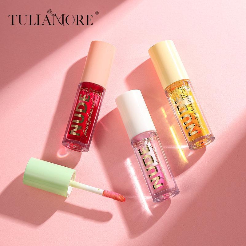 Fruit Pattern Moisturizing Lip Oil, Glossy Lip Care Lip Glaze Stick, Hydrating Plumping Lip Oil, Hydrating Lip Gloss, Nourishing Lip Plumper