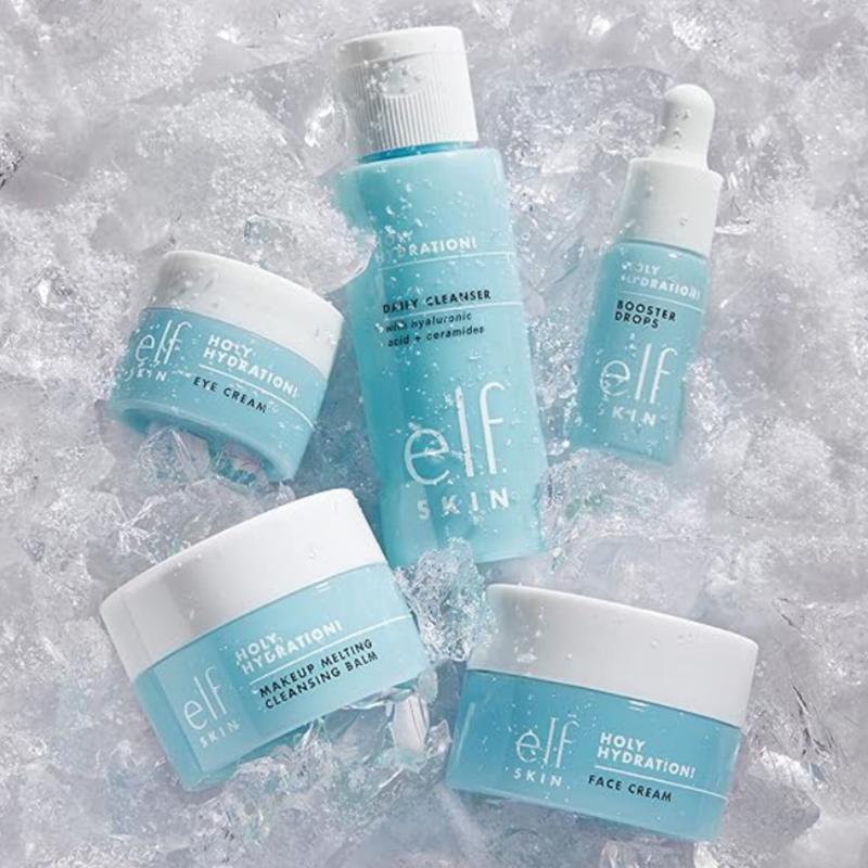 E.l.f. SKIN Hydrated Ever After Skincare Mini Kit - Cleanser, Makeup Remover, Moisturiser & Eye Cream for Skin Repair and Moisture Comfort Moisturize