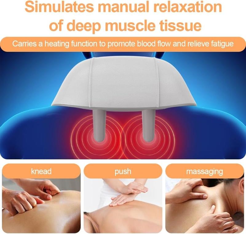 Shiatsu Neck and Back Massager, Electric Shoulder Massager, Car Neck Massage Pillow for Neck, Back, Shoulder, Foot, Leg Massage, Relieve Muscle Pain, Perfect Present for Man Woman Family, Thanksgiving, Christmas, New Year Gift