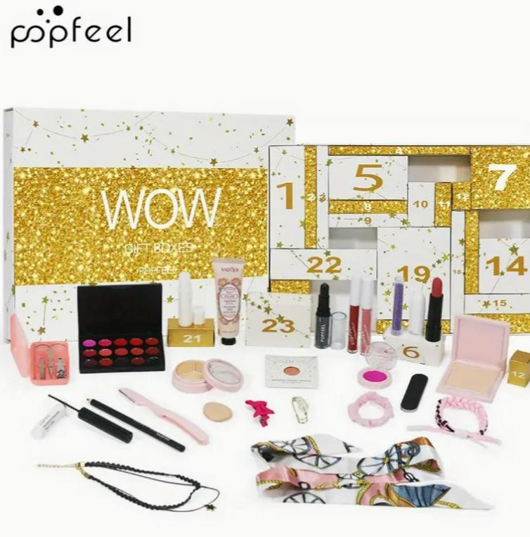 24 Piece Surprise Gift Set, Advent Calendar Makeup Gift Set, Christmas Gifts for Women and Girls