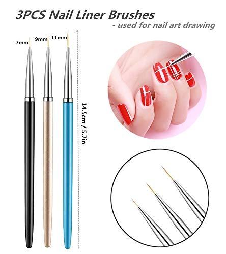 5PCS Dotting Pens with 3 PCS Nail Painting Brushes, Nail Art Kits Design Tools