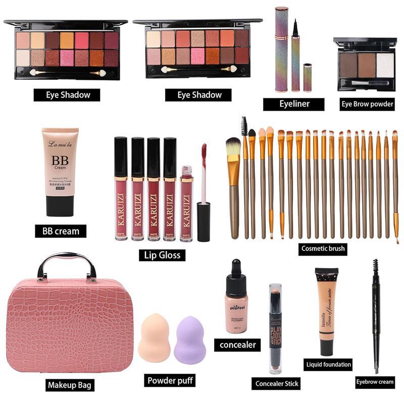 All in One Makeup Kit for Makeup bag 2X14 Cosmetic Eyeshadow Set makeup kit makeup accessory travel brush all-in-one