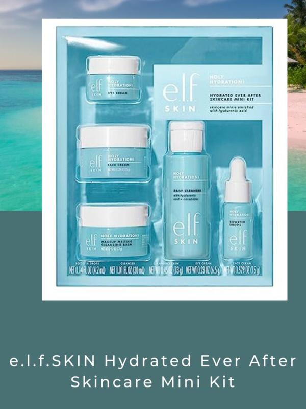 E.l.f. SKIN Hydrated Ever After Skincare Mini Kit - Cleanser, Makeup Remover, Moisturiser & Eye Cream for Skin Repair and Moisture Comfort Moisturize