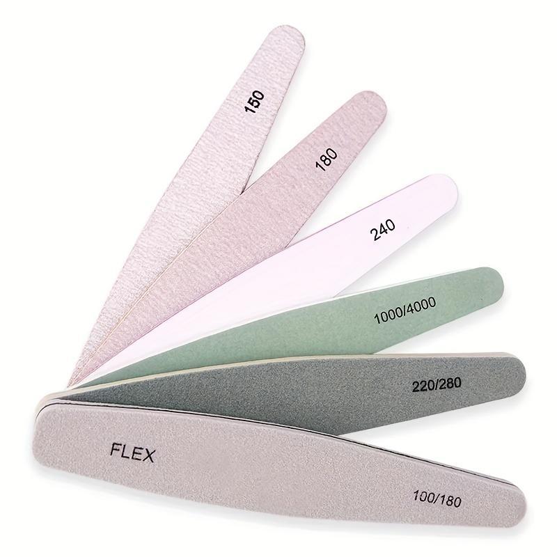 Nail File Set, 6 Counts set Nail Polishing Tool, Professional Manicure Tool for Women & Girls, Manicure Accessories