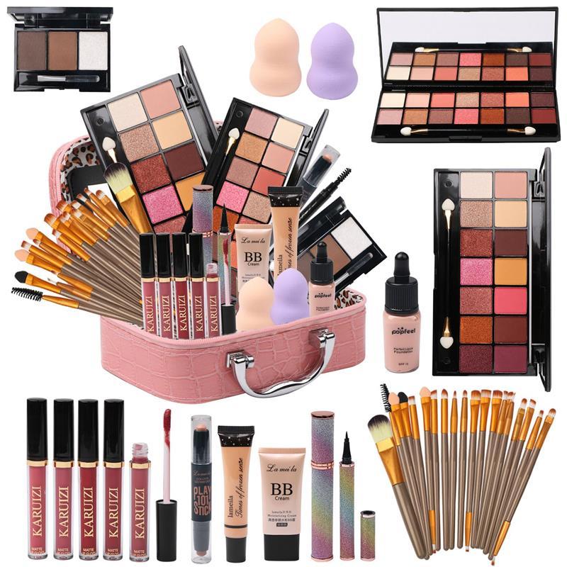 All in One Makeup Kit for Makeup bag 2X14 Cosmetic Eyeshadow Set makeup kit makeup accessory travel brush all-in-one