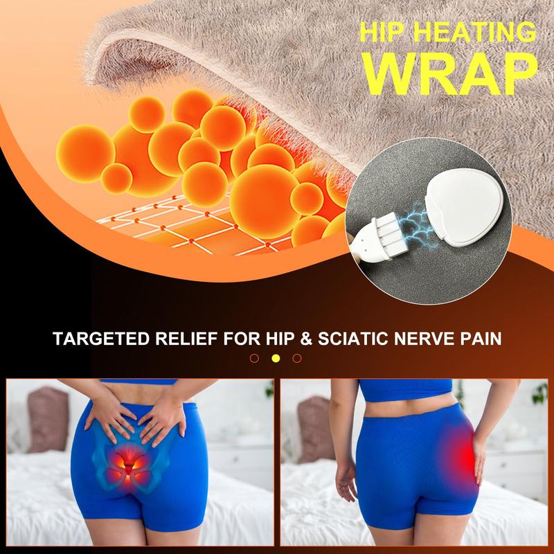 Hip Heating Pad for Sciatica Pain Relief - Heated Hip Support Brace Electric Heat Pad for Lower Back Thigh Buttock Birthday Gifts Hot Physical Therapy for Women Men Mom