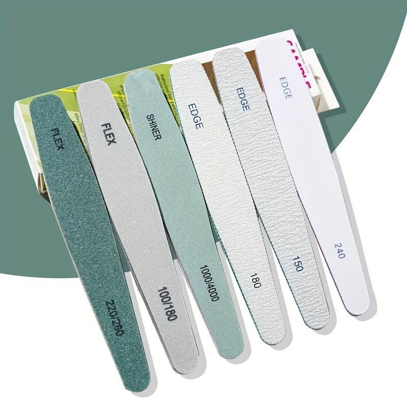 Nail File Set, 6 Counts set Nail Polishing Tool, Professional Manicure Tool for Women & Girls, Manicure Accessories