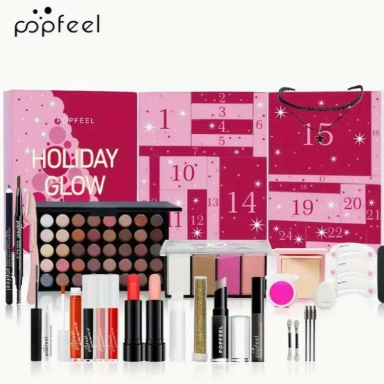 24 Piece Surprise Gift Set, Advent Calendar Makeup Gift Set, Christmas Gifts for Women and Girls