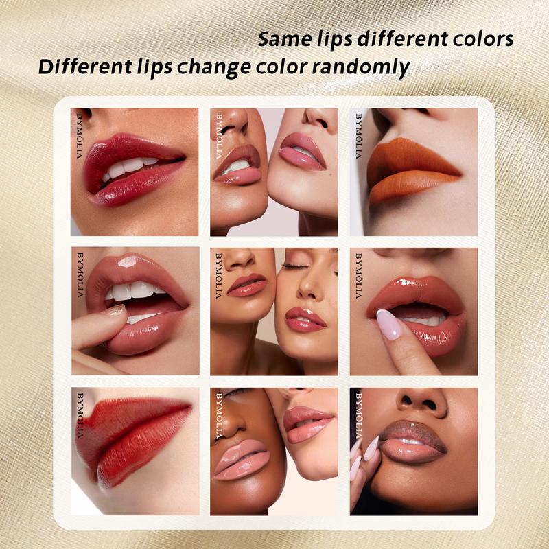 BYMOLIA Transferproof Lipstick,Color-Changing Lipstick ,  Shine,Long Lasting,Moisturizing, & Perfect for Thanksgiving Gifts