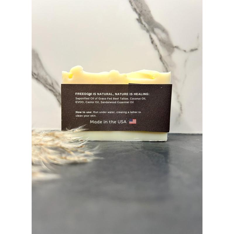 Sandalwood Tallow Soap Bar- Moisturizing for Sensitive Skin