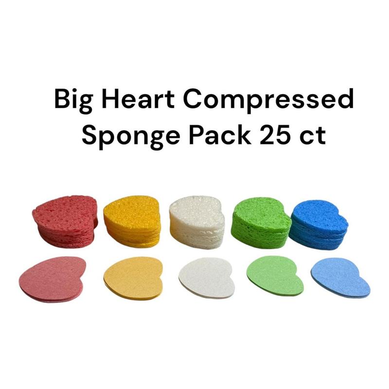 Compressed Facial Beauty Sponges for Gentle Cleansing and Exfoliating