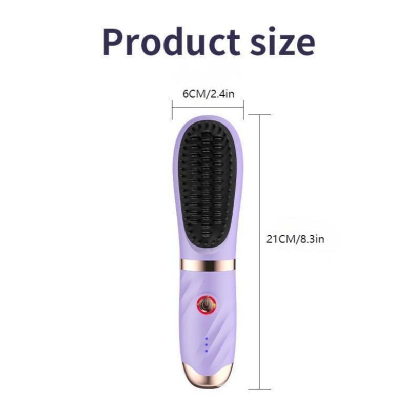 Portable Wireless Hair Straightener, Rechargeable Hair Straightening Comb, Hair Styling Tool for Home & Travel, Hair Care & Styling Product, Christmas Gift