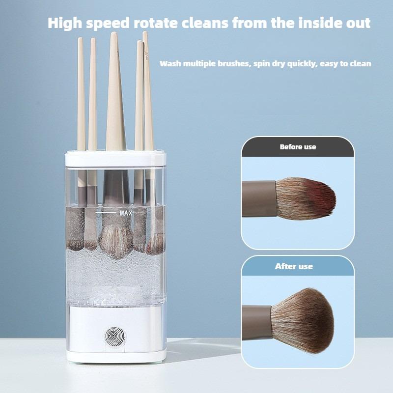 Exclusive gift for ladies, 2024's latest automatic makeup  cleaner. Storage Cosmetic makeup  portable makeup affordable Brush Cleaner electric makeup