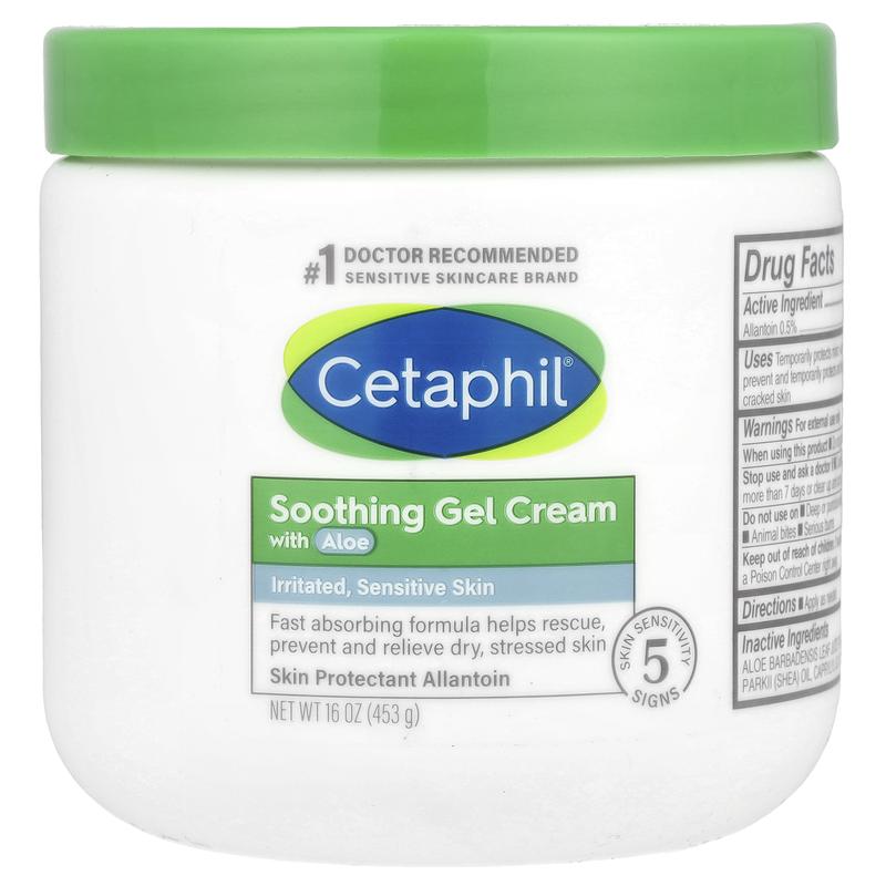 Cetaphil Soothing Gel Cream with Aloe, Fragrance Free, 16 oz (453 g)