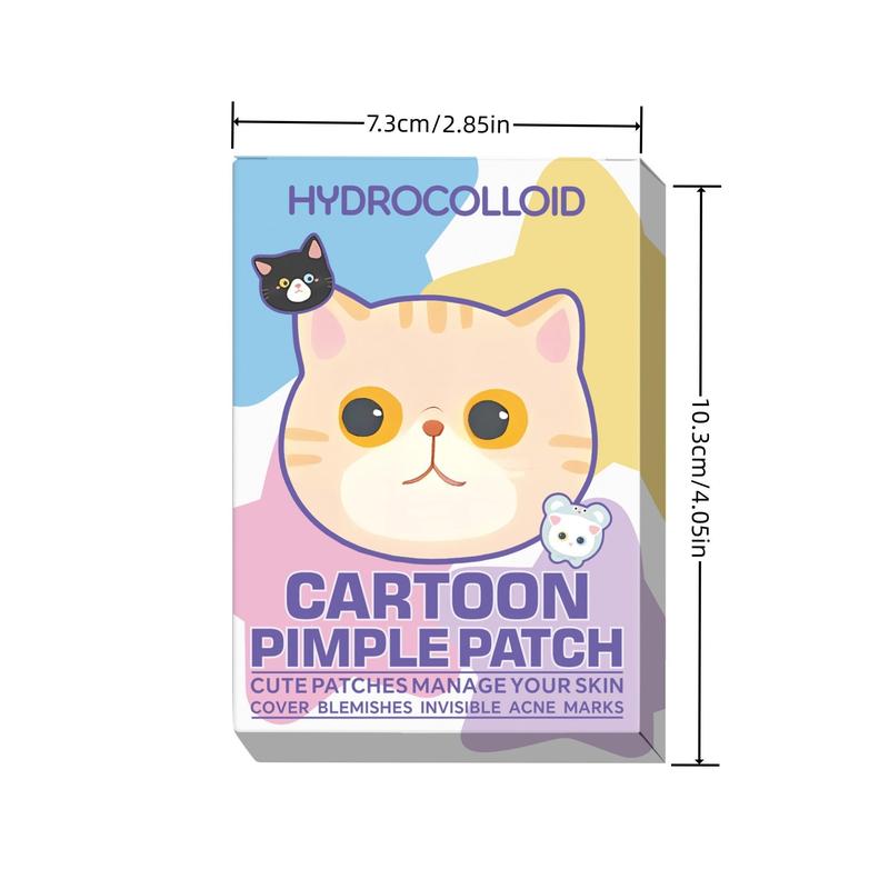 Cute Cat Pattern Acne Patch, 120pcs box Waterproof Hydrogel Invisible Acne Cover Patch, Skin Care Product for Women & Men, Christmas Gift