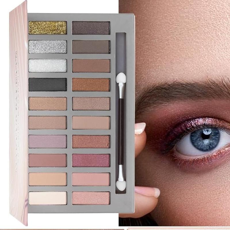 20 Colors Makeup Eyeshadow Palette Set - Natural Matte Shimmer Pigment Waterproof Professional Beauty Kit - Cosmetic Cosmetic