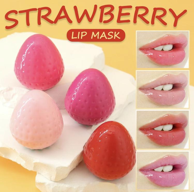 Strawberry Lip Mask, Moisturizing &Nourishing Lip Mask, Hydrating LipCare Product for Women & Girls