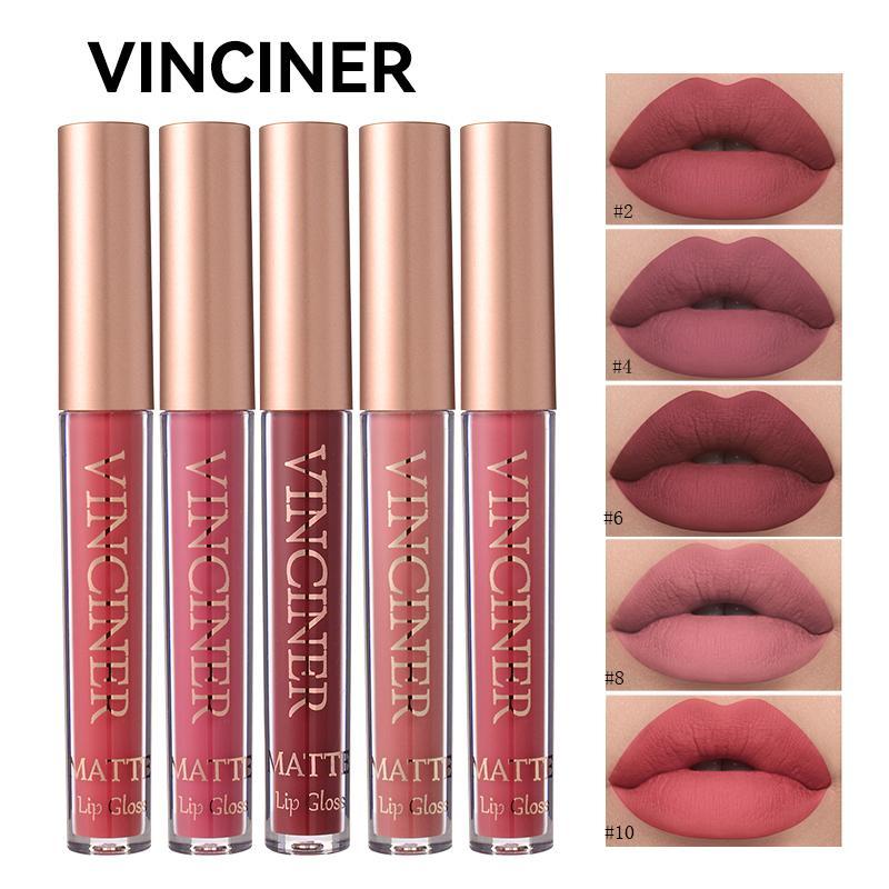 Long-lasting Matte Lip Gloss, 1 Count Water Proof Non-stick Cup Lipstick, Easy Coloring Lip Sticks, Suitable for All Occasions Lip Makeup