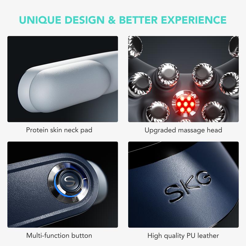 Elon Musk Mom's Same Version - SKG G7 PRO-FOLD Foldable Neck Massager with Heat, Cordless Deep Tissue Vibration Massager, Portable 9D Electric Shiatsu Neck Massager Relaxer Women Men Gift Comfort