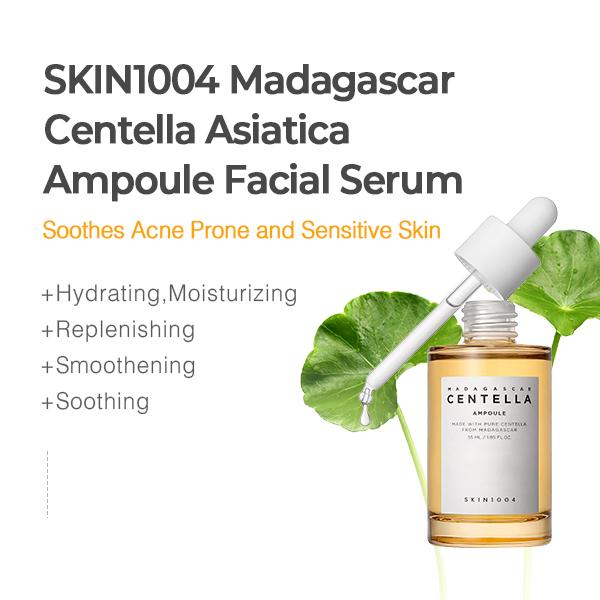 [SKIN1004 set] Madagascar Centella Soothing Cream 2.53 fl.oz, 75ml, Quadruple Ceramide Complex Strengthens Skin Barrier and Smooths Skin + MADAGASCAR CENTELLA AMPOULE 55ML