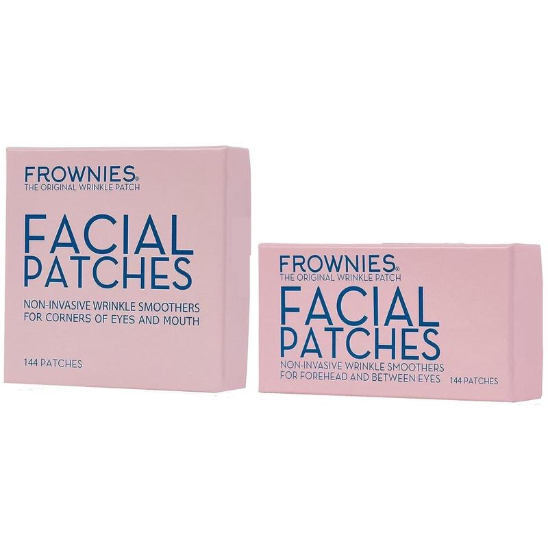 Frownies Facial Patches for Wrinkles on the Corner of Eyes & Mouth - Hypoallergenic Anti-Wrinkle Face Tape - Wrinkle Patch to Smooth & Soften Crow’s Feet & Smile Lines - For Overnight Use, 144 Patches