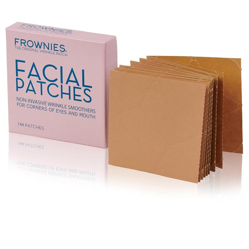 Frownies Facial Patches for Wrinkles on the Corner of Eyes & Mouth - Hypoallergenic Anti-Wrinkle Face Tape - Wrinkle Patch to Smooth & Soften Crow’s Feet & Smile Lines - For Overnight Use, 144 Patches