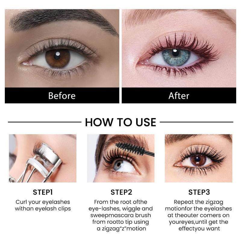 Colored Colorful Waterproof Mascara for Eyelashes Set,Blue White Black Brown Purple Long lasting Charming Voluminous Cruelty Free Vegan Eye Makeup (A-1Pc 10# Red, A)