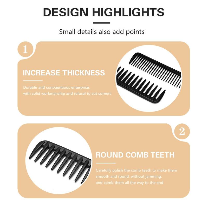 Hair Styling Comb Set, 3 Counts set Pointed Tail Comb & Wide Tooth Comb, Hair Styling Tool for Curly & Straight Hair, Hairdressing Comb Set