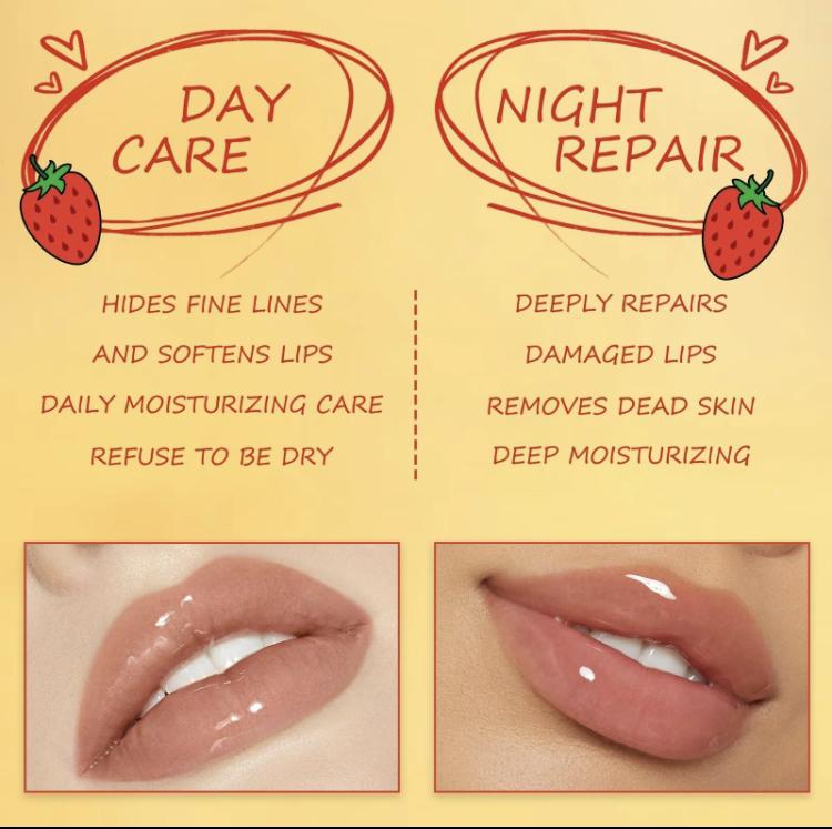 Strawberry Lip Mask, Moisturizing &Nourishing Lip Mask, Hydrating LipCare Product for Women & Girls