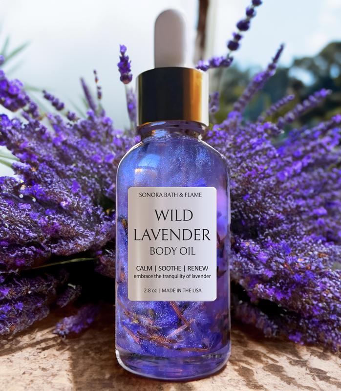 Wild Lavender Body Oil - Soothing Silky Lavender Body Oil