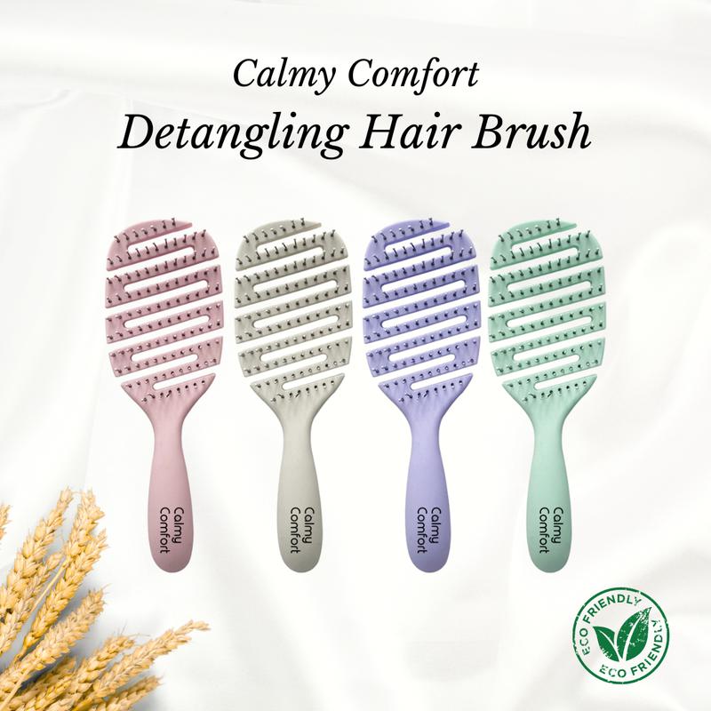 Eco-Friendly Calmy Comfort - Detangling Hair Brush, Reduce Pain, Achieve Smoothness Haircare Heatless