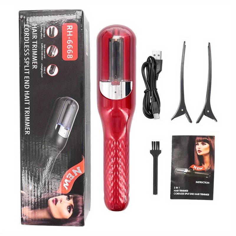 Cordless Split End Hair Trimmer, 2 in 1 Rechargeable Home Tool Hair Clipper, Broken Hair Trimmer Suitable for Women Hair Tip Trimming Straightening Hair