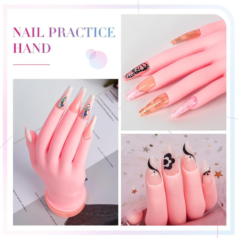 Nail Practice Hand, Mannequin Hand for Nails Practice, Flexible Bendable Fake Hand Manicure Nail  1Pcs for pedicure care nail salon Nail Care