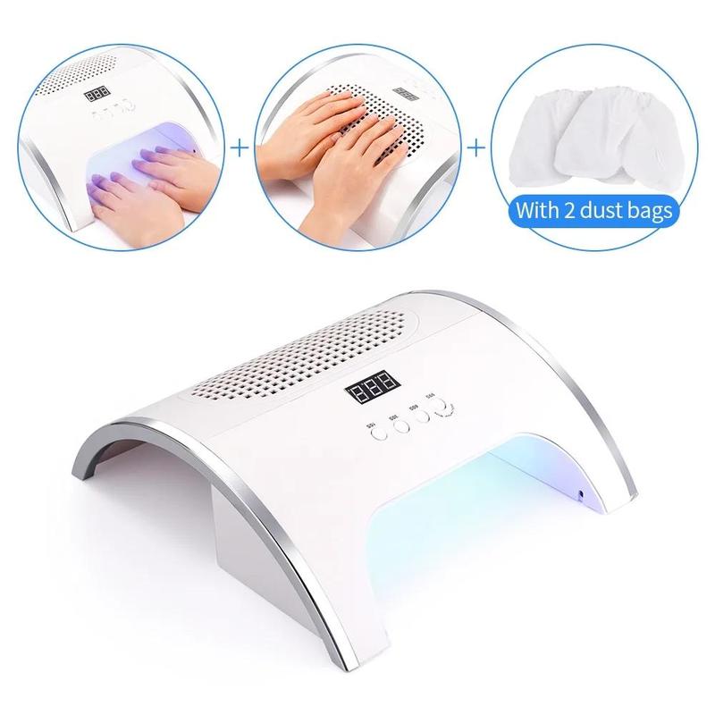 2 in 1 Nail Dryer & Nail Vacuum Cleaner, 1 Count Nail Art Dust Collector, Professional Nail Art Machine for Home & Salon Use