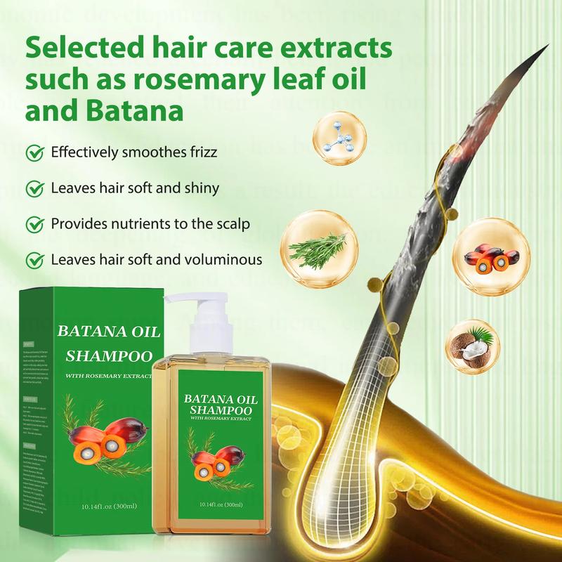 [Christmas limited time special] Combination package Batana Oil Shampoo, natural treatment toreduce hair loss and promote hair growth(10.14 0z 300 g),A favorite Christmas gift for boys and girls