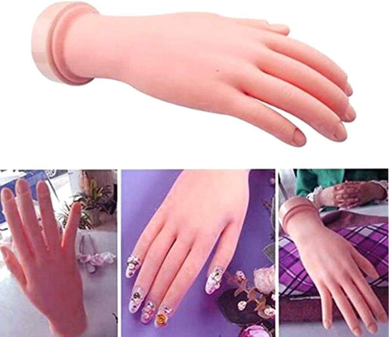 Nail Practice Hand, Mannequin Hand for Nails Practice, Flexible Bendable Fake Hand Manicure Nail  1Pcs for pedicure care nail salon Nail Care