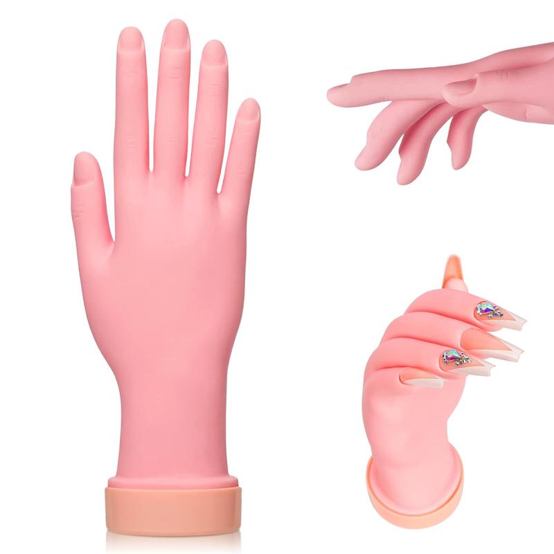 Nail Practice Hand, Mannequin Hand for Nails Practice, Flexible Bendable Fake Hand Manicure Nail  1Pcs for pedicure care nail salon Nail Care