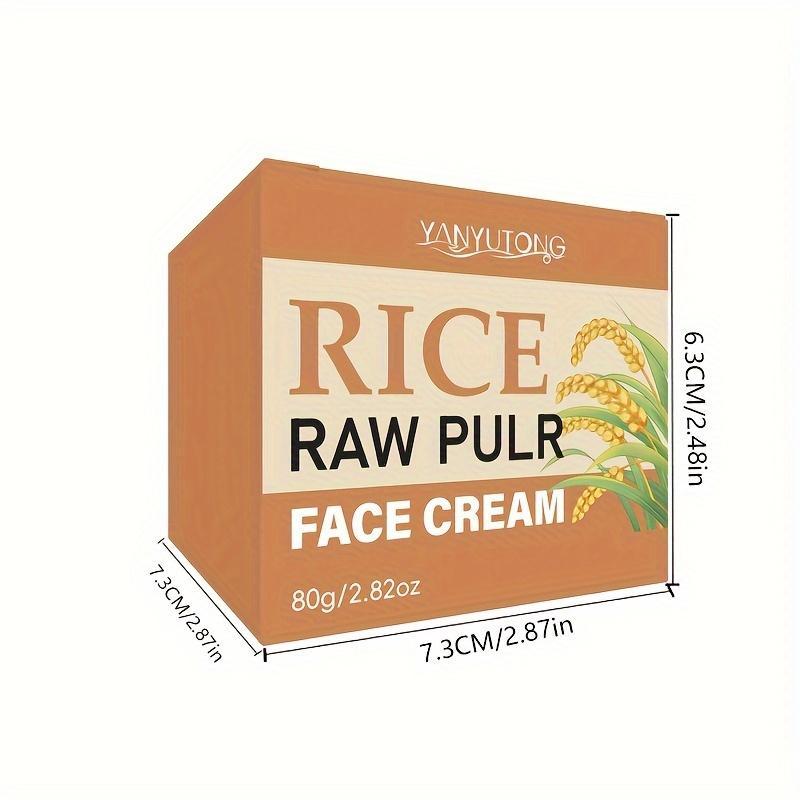 Rice Face Cream, 2 Counts Deep Moisturizing Face Cream, Hydrating Brightening Face Moisturizer, Face Lotion for All Skin Types