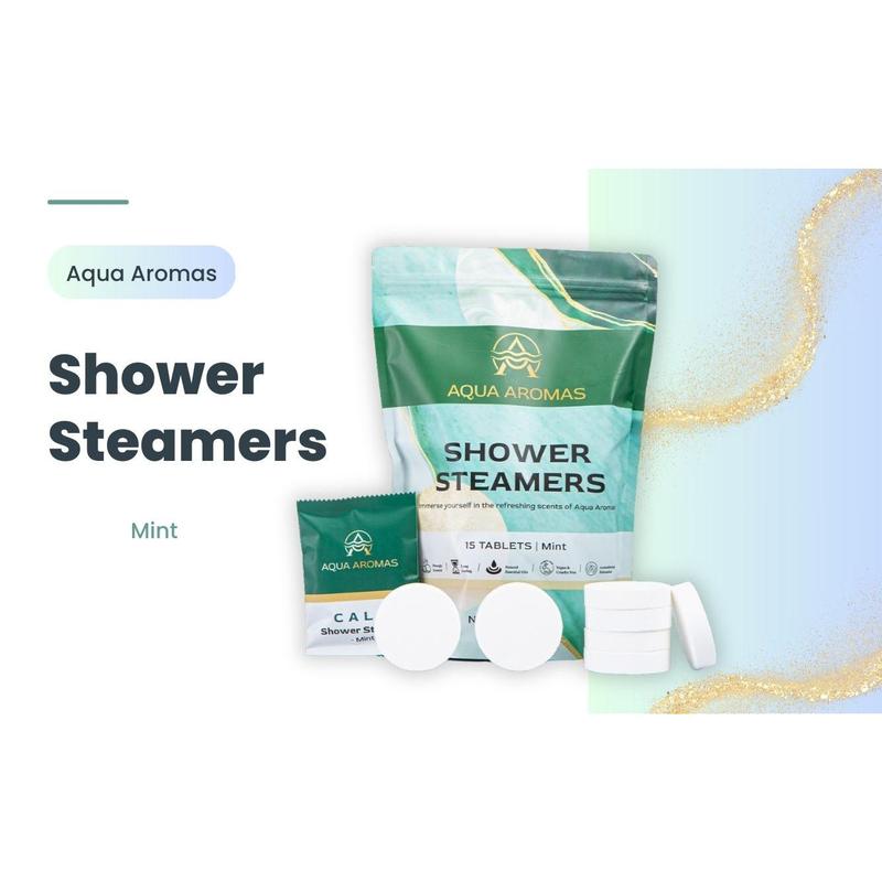 Aqua Aromas Shower Steamers - Aromatherapy Shower Bomb Steamers, 15 Pack Scent Gift Scented  Eucalyptus Body Care Body Wash Soap Comfort shower steamer Cleansing Skin Repair Skin Care